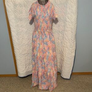 Simply Southern Blue and Yellow Ruffled Sundress